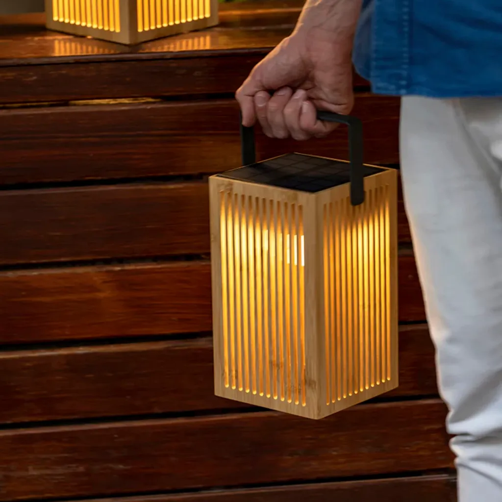 Lampe Solaire Okinawa Brune Rechargeable USB à Intensité Variable - 5