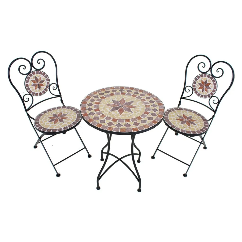 Set de balcon 3 pièces idéal pour petit déjeuner en terrasse et café