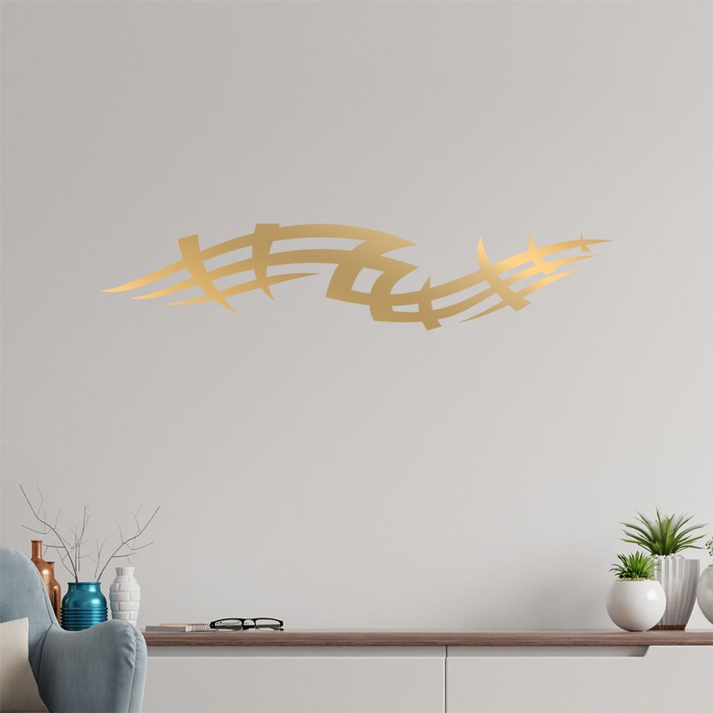 Tribal gezackt Wandtattoo in 6 Größen - Wandaufkleber Wall Sticker - Dekoration, Küche, Wohnzimmer, Schlafzimmer, Badezimmer