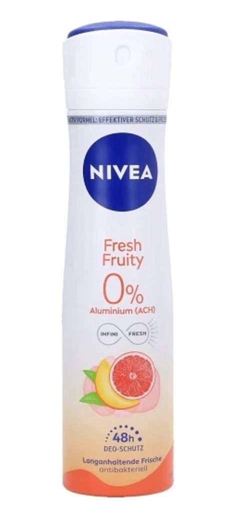 NIVEA Fresh Fruity Deo Spray 150ml - Aluminum Free with Fruity Scent and Cooling Formula
