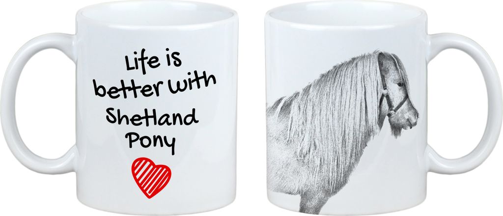 Shetlandpony - Tasse mit Pferd, Tasse mit Bild, personalisiertes Geschenk der Marke Art-Dog