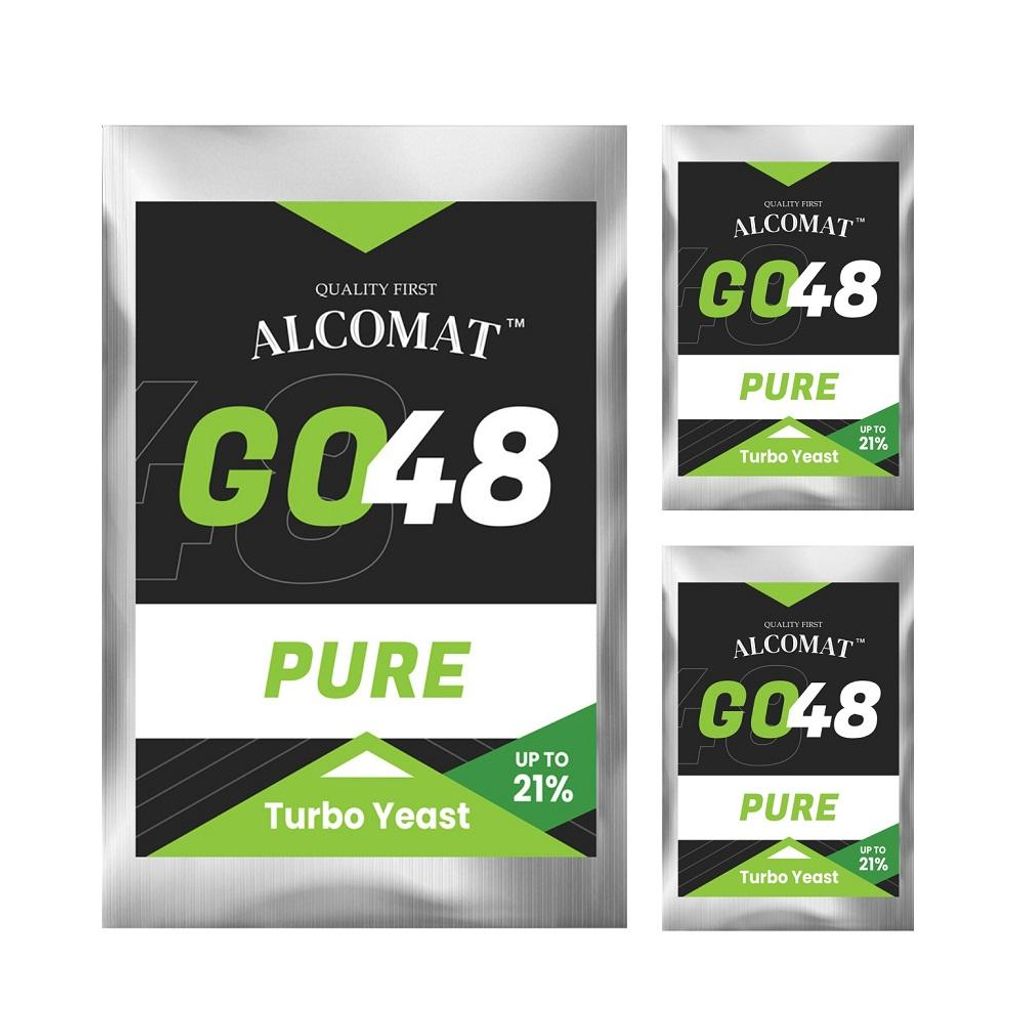 Alcomat GO 48 PURE Turbo Hefe | Vitaminen und Produktbild 
