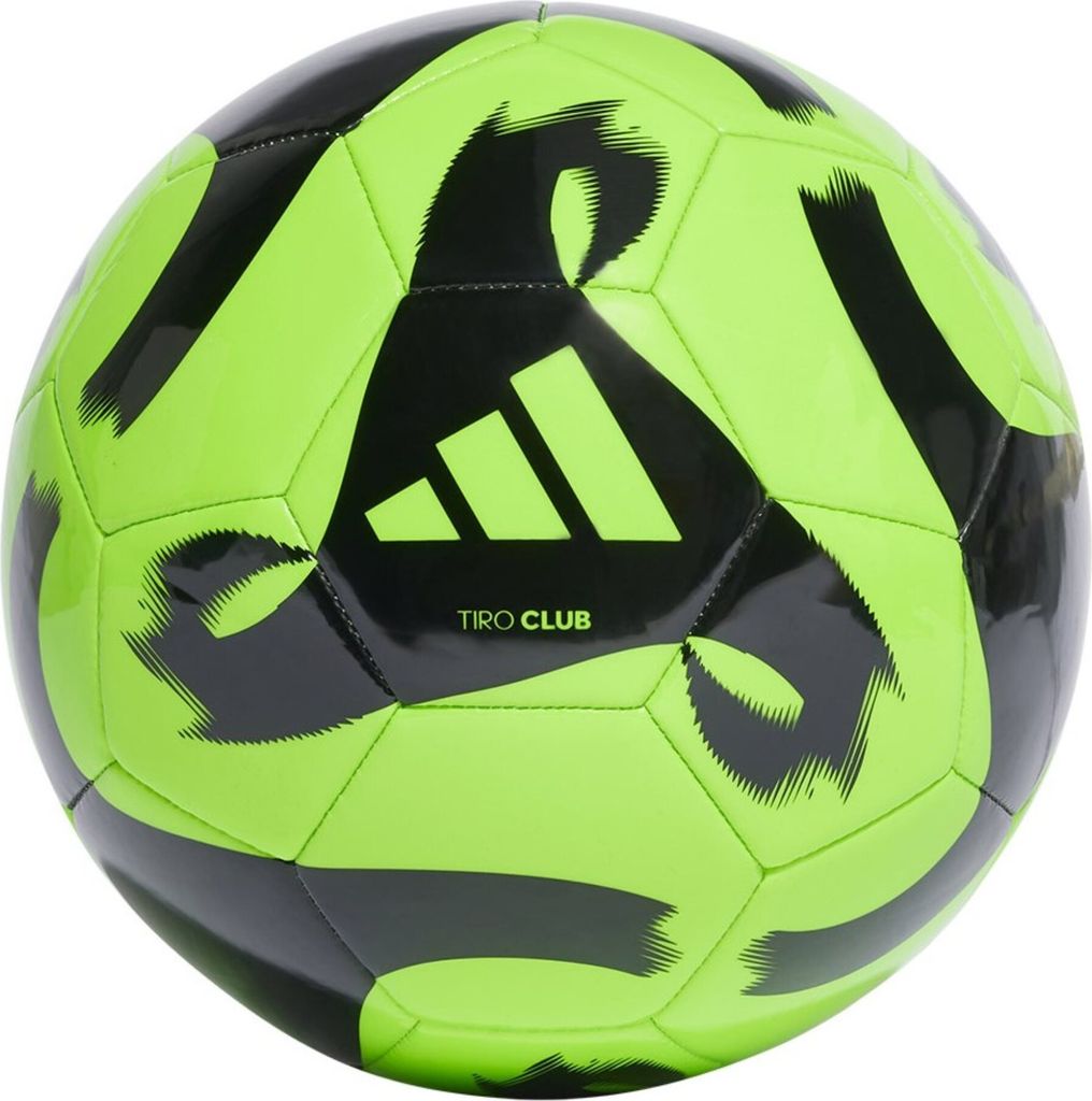 Adidas Fußball Tiro Club HZ4167 Größe 3 – Trainingsball für Kinder, maschinengenäht, robustes TPU, Butyl-Blase, Grün/Schwarz, ideal für Ra...