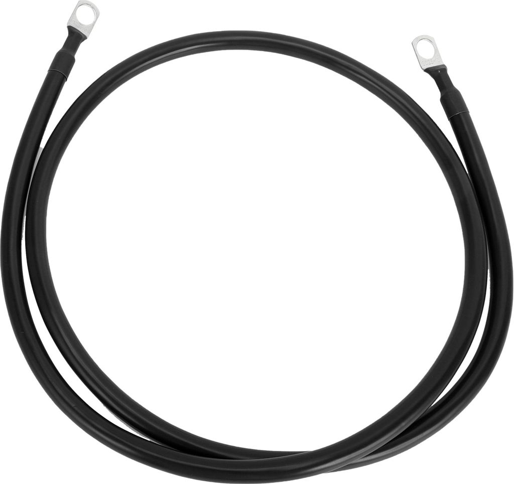 1 Stk. Universal Batterie-Wechselrichter-Kabel 3/8" Lug 4FT Batteriekabel 4 AWG Gauge Schwarz Verzinntes Kupfer