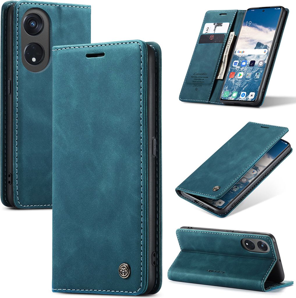 Oppo Reno8 T 5G Hülle, Retro Kunstledertasche mit Produktbild 