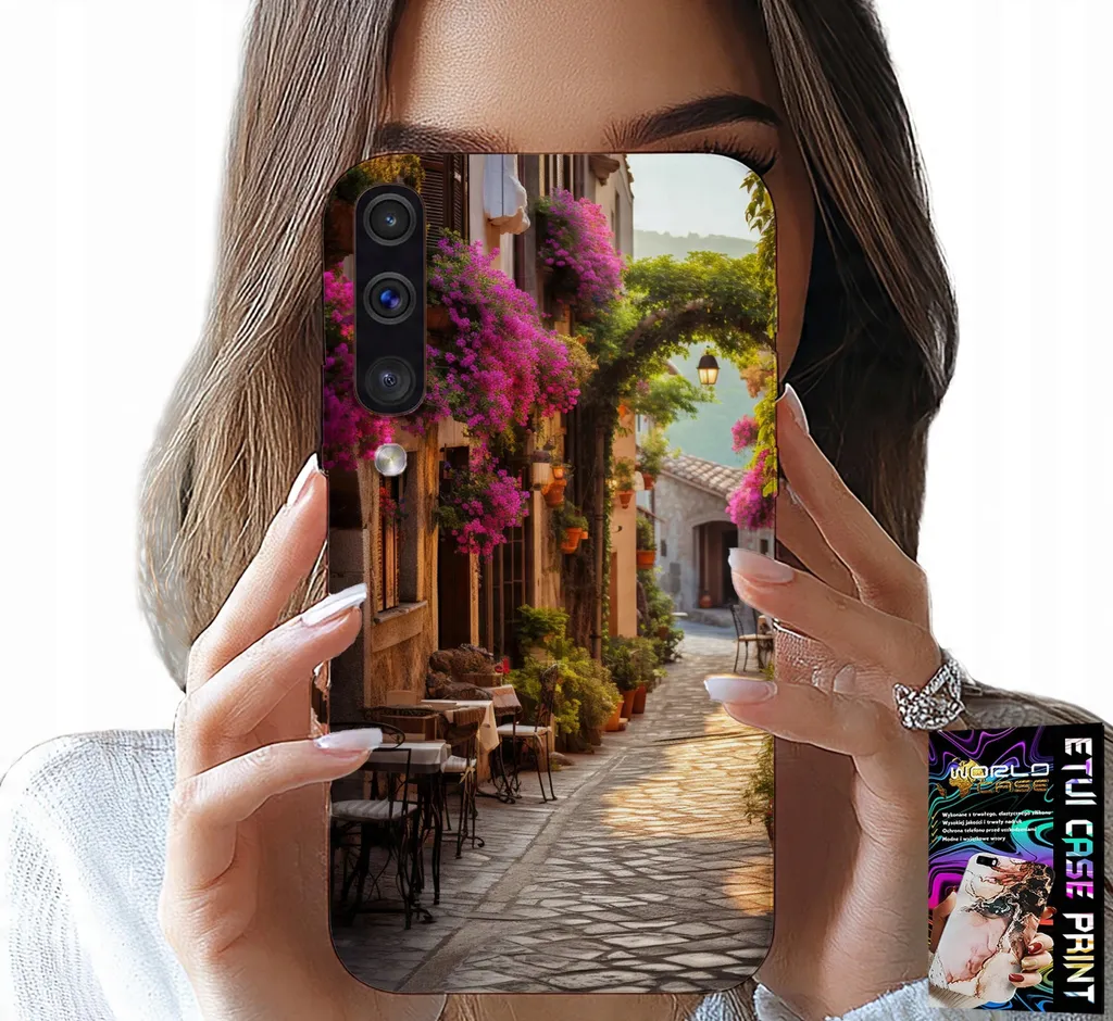 Kit Cover Samsung A50 A30S Strada Pittoresca Caffè + Vetro Gratis