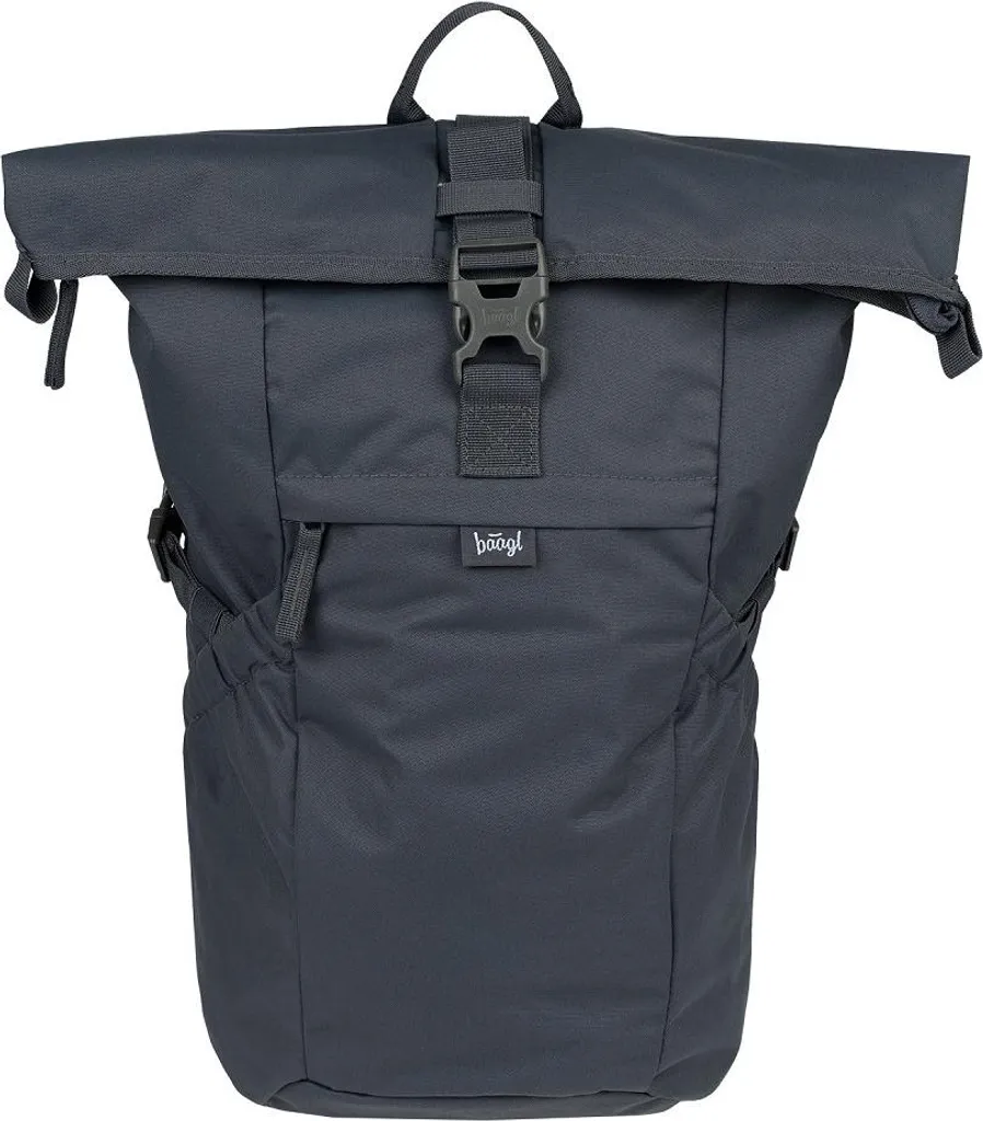 Sac à dos BAAGL Roll Grey - Sac urbain gris modulable style roll-top