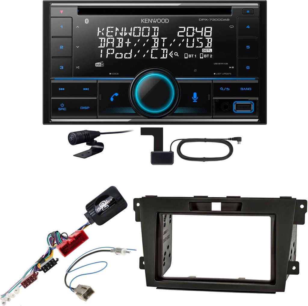 Kenwood DPX-7300DAB Bluetooth Digitalradio USB CD Einbauset für Mazda CX-7
