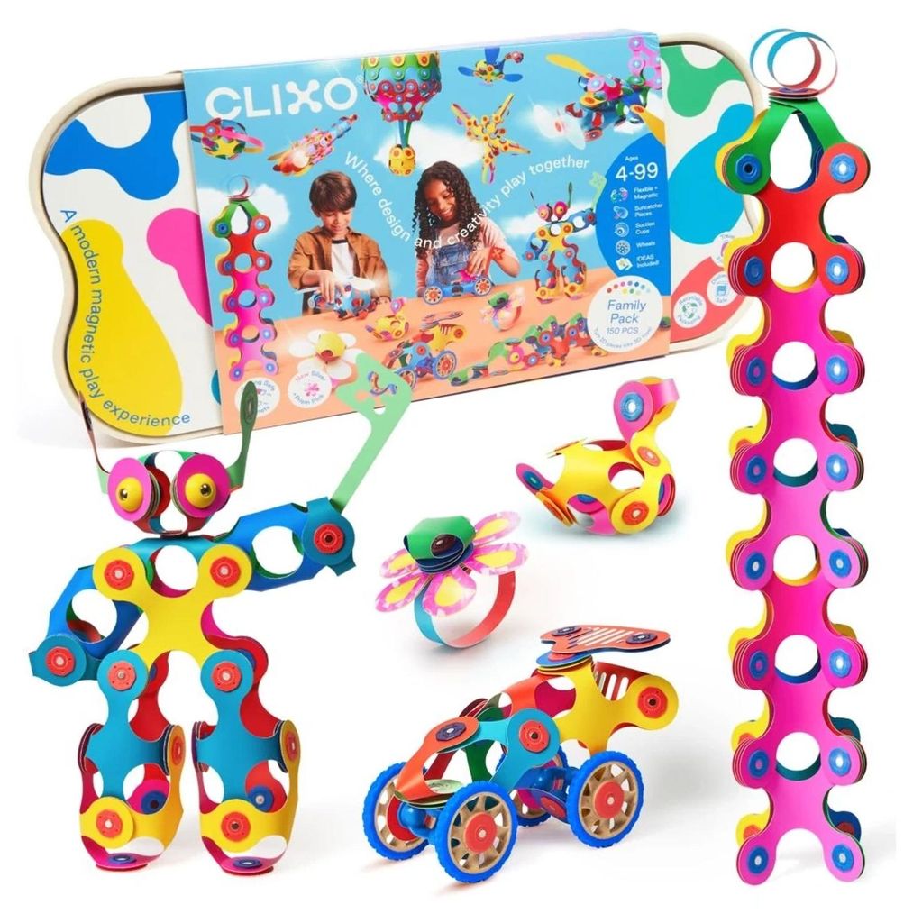 Clixo magnetische bouwstenen - Familiepakket - 150 stuks. Productafbeelding 