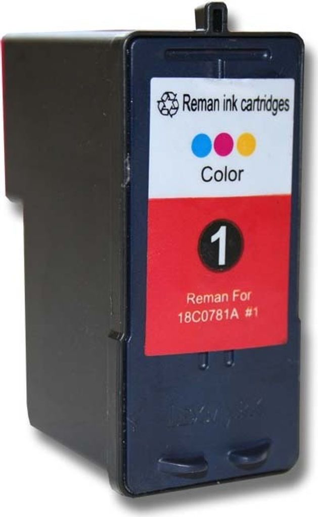 vhbw Tintenpatrone Cyan/Magenta/Yellow kompatibel mit Lexmark X2450, X2470, X2330, X2350, X2310, X2315, X3450, X3470 Drucker (wiederaufgefüllt, 18ml)