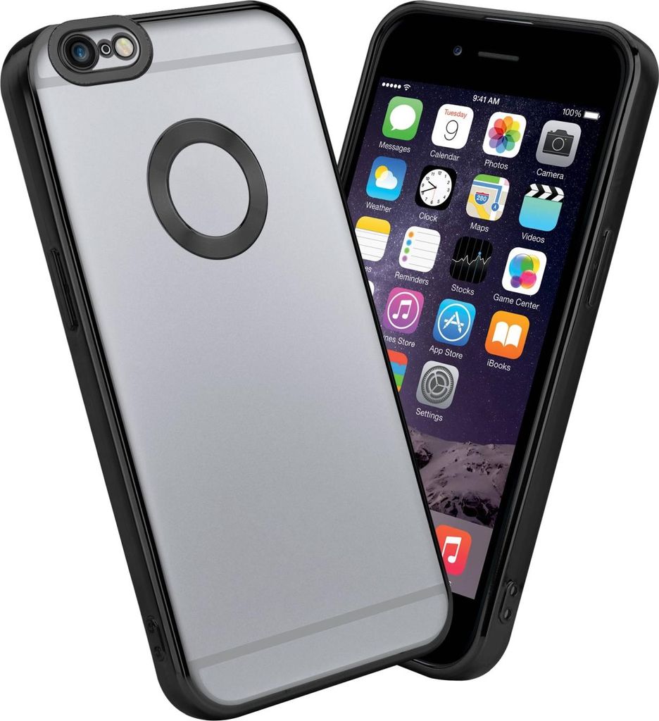 Cadorabo Schutzhülle für Apple iPhone 6 / 6S Hülle in Transparent Handy Case Cover TPU Etui Chrome