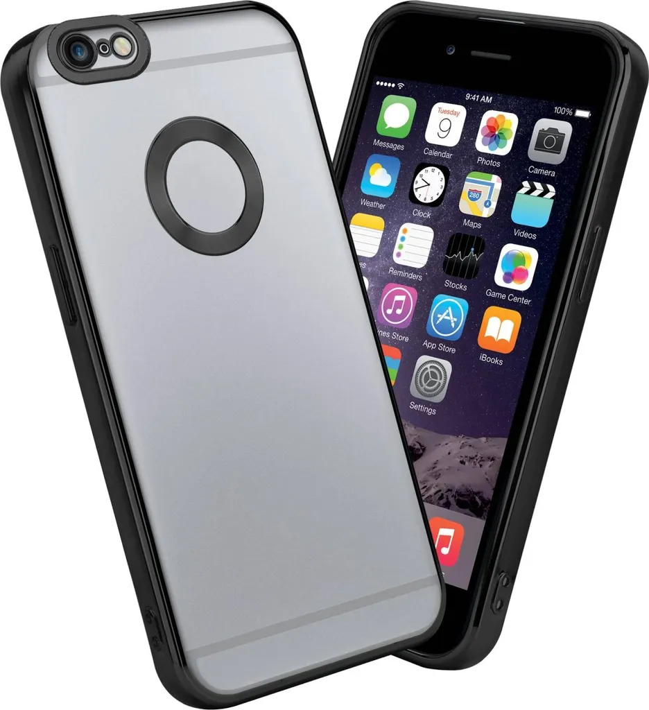 Cadorabo custodia protettiva per Apple iPhone 6 / 6S custodia in trasparente telefono cellulare cover TPU custodia cromo