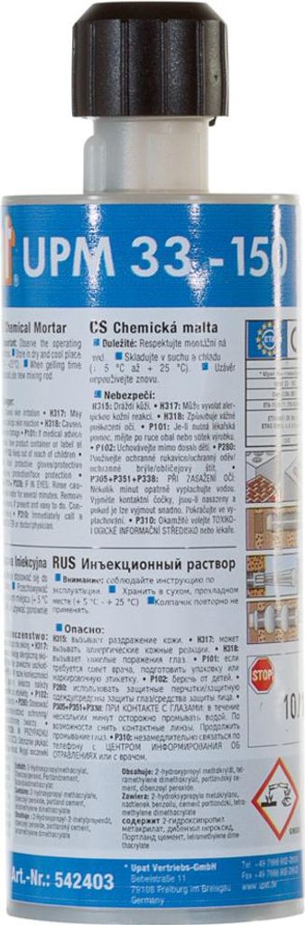 Upat Injektionsmörtel UPM 33 CX 150 ml 12 Stk
