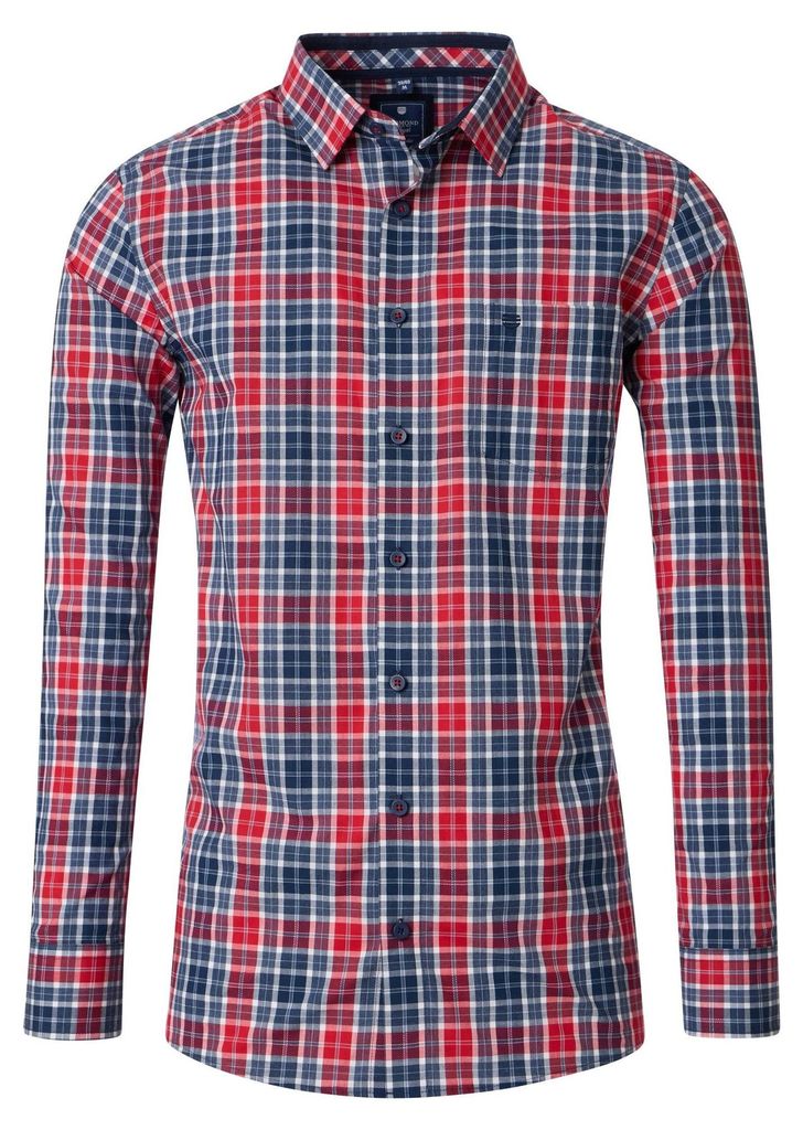 Redmond - Modern Fit - Herren Freizeithemd (251025111), Größe:XL, Farbe:Rot(50)