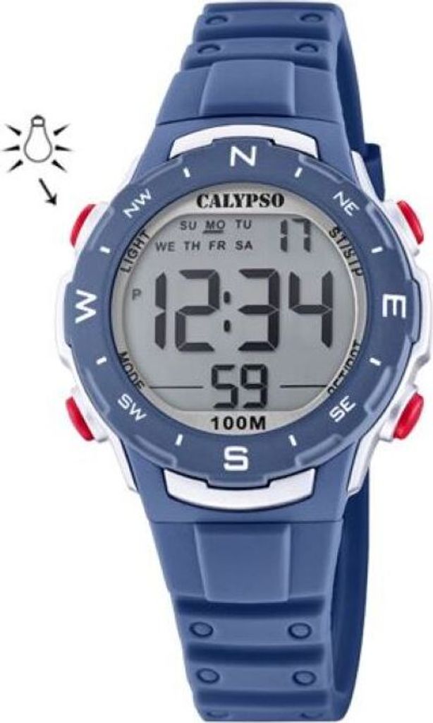 Calypso Digital Crush Kinderuhr Quarz Silikonband blau Produktbild 