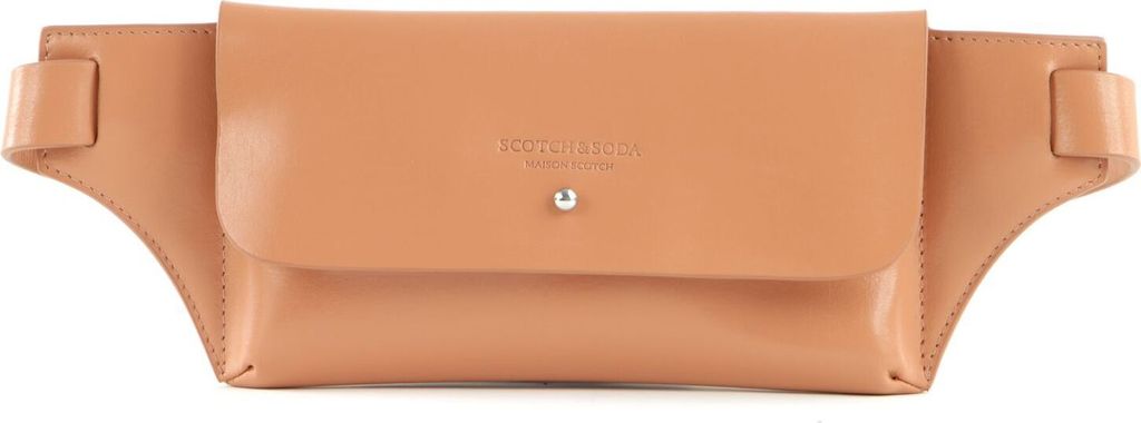 SCOTCH & SODA Leder Gürteltasche Leather Belt Bag Light Apricot rosa