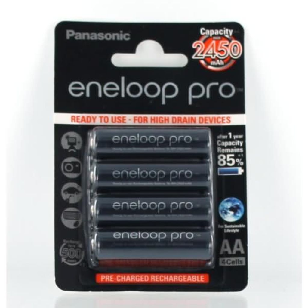 Akku für Panasonic eneloop PRO NiMH 4,8 Volt 2500 mAh schwarz.