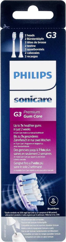 Philips Sonicare G3 Premium Gum Care HX9052/17 | 2 Testine Originali