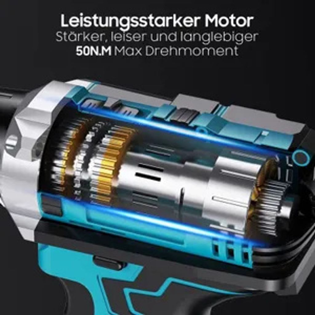 Akku-Schraubendreher Set, 21V Akku-Bohrschrauber mit 2 Obrázok produktu 3