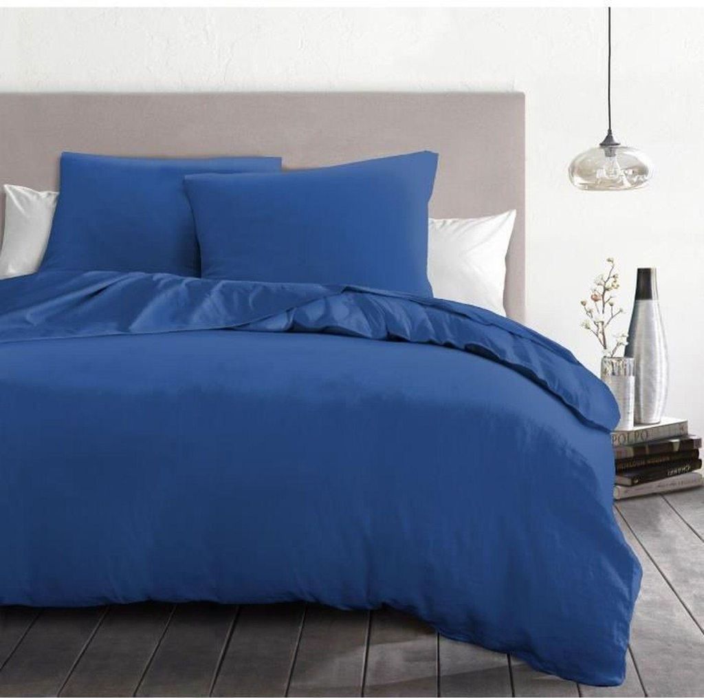 3-teiliges Mikrofaser-Bettwäscheset, 82 g – 240 x 260 cm – Blau