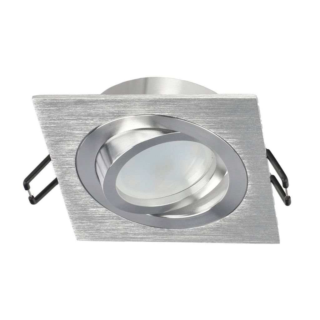 Spot de plafond encastré CERI 1 SQ SILVER carré coupe Image du produit 