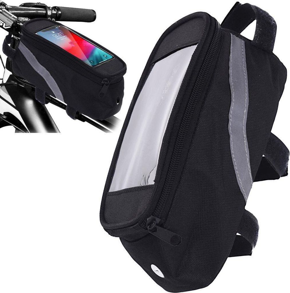 Dunlop 8719407048943, frame, fietstas, zwart, grijs, 1 Productafbeelding 