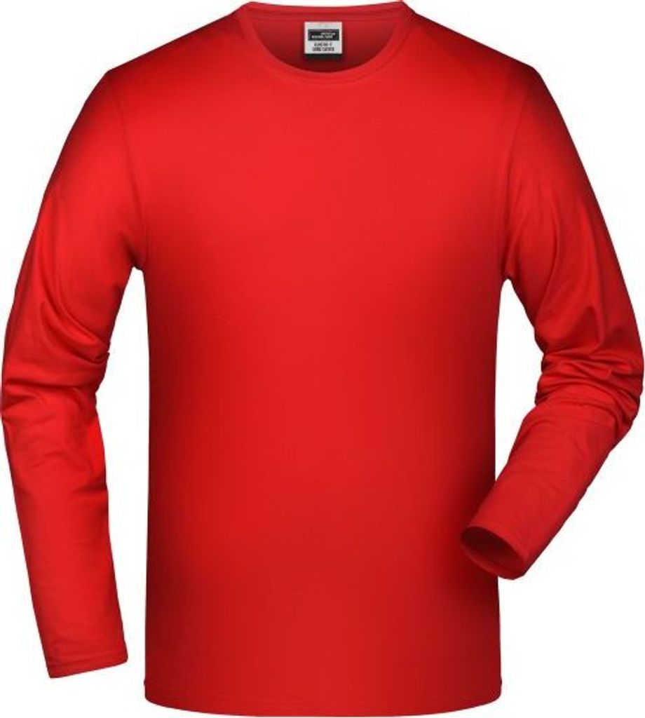 Elastic-T Long-Sleeved Langarm-Shirt mit Elasthan red, Gr. XL