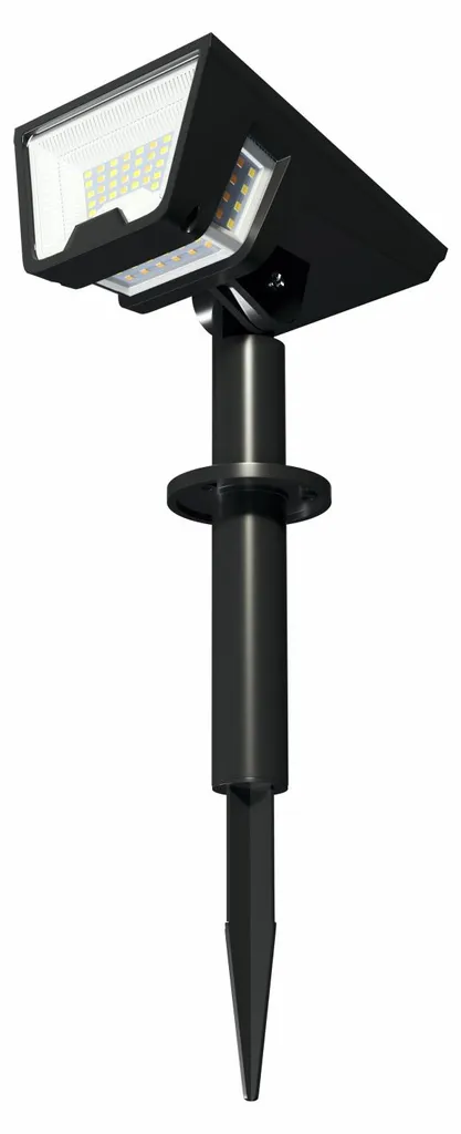 Gam Lampe Solaire Extérieure 0,7W LED Noire avec Capteur Crépusculaire