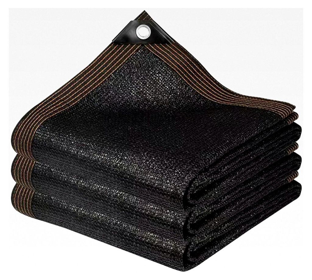 Sonnenschutz Schattennetz - Garten Schattierungsnetz mit Ösen, schwarzes Schattiernetz für Outdoor Pergola, Balkon, Gewächshaus, Strand, Terrass...