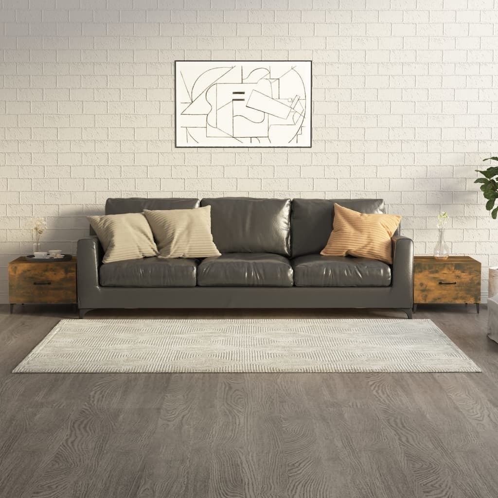 Maison Exclusive - Couchtische mit Metallbeinen 2 Stk. Räuchereiche 50x50x40 cm