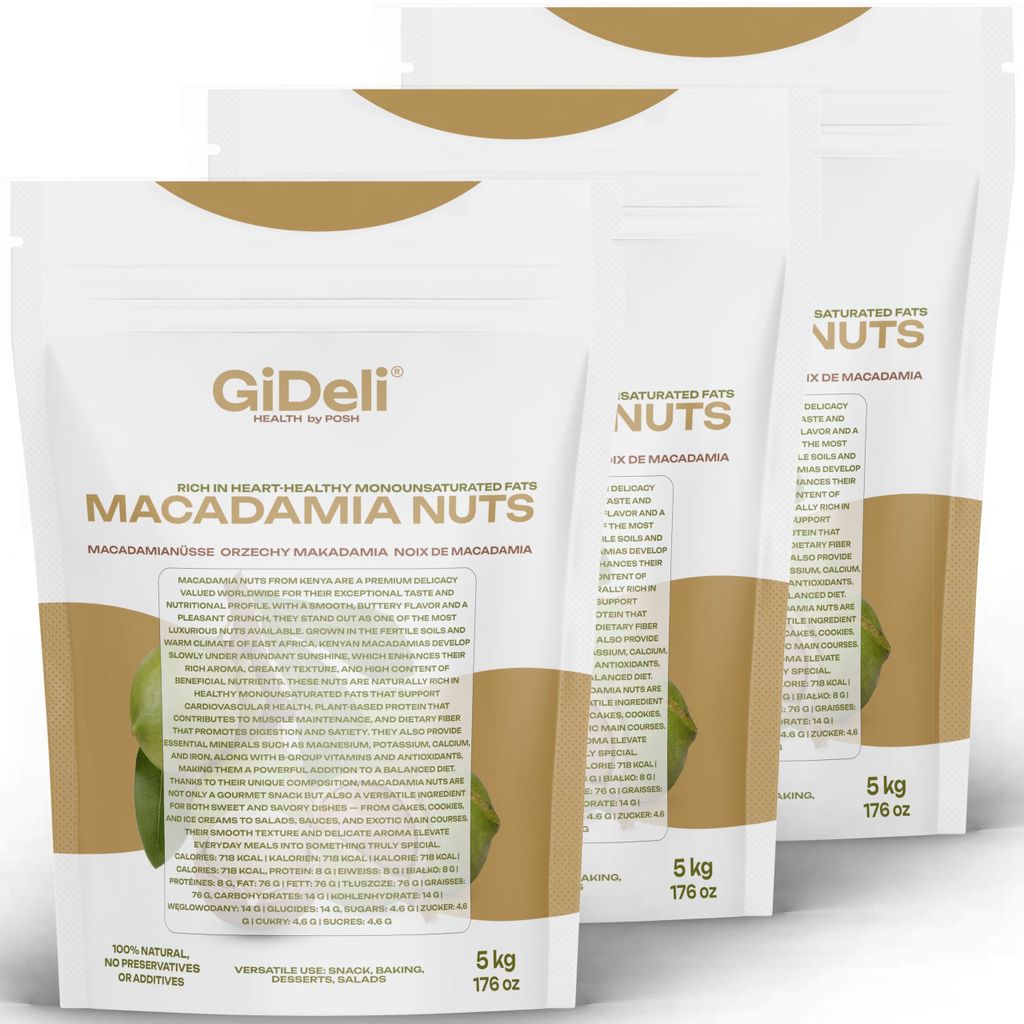 Macadamianüsse Bruch 15kg Macadamia Ungesalzen Rohkost Kerne Müsli Backen GiDeli