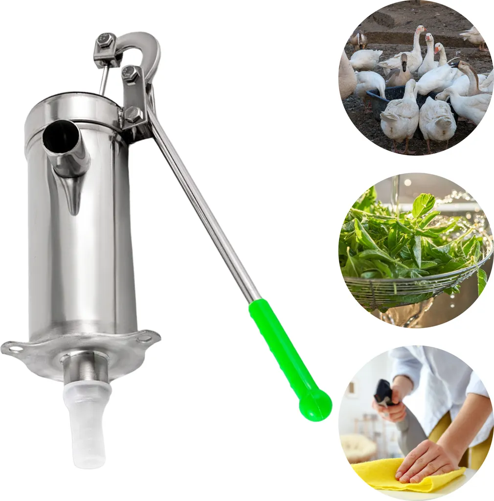 Pompe de puits manuelle en acier inoxydable - Pompe à eau profonde 10m