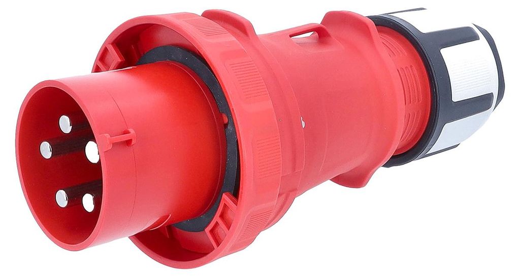 as-Schwabe MENNEKES CEE-Stecker 400V 125A Rot Schraubanschluss max. 35mm² IP67