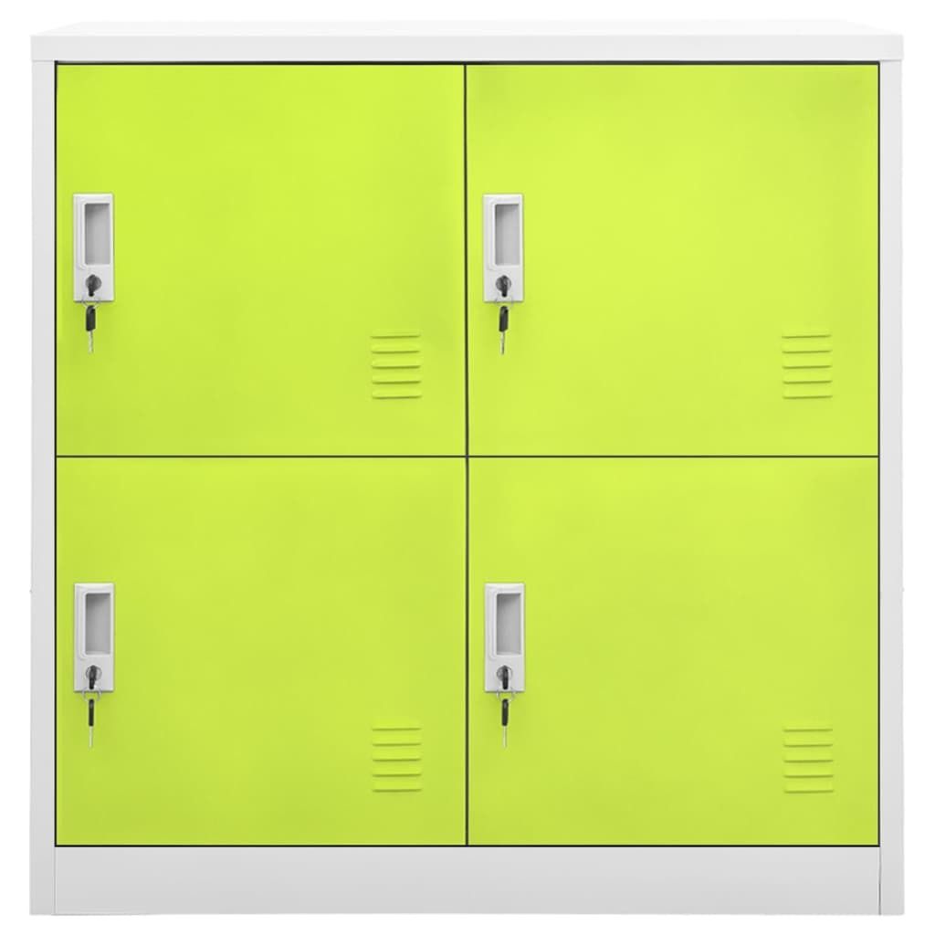 vidaXL Armadietto grigio chiaro e verde 90x45x92,5 cm in Immagine del prodotto 