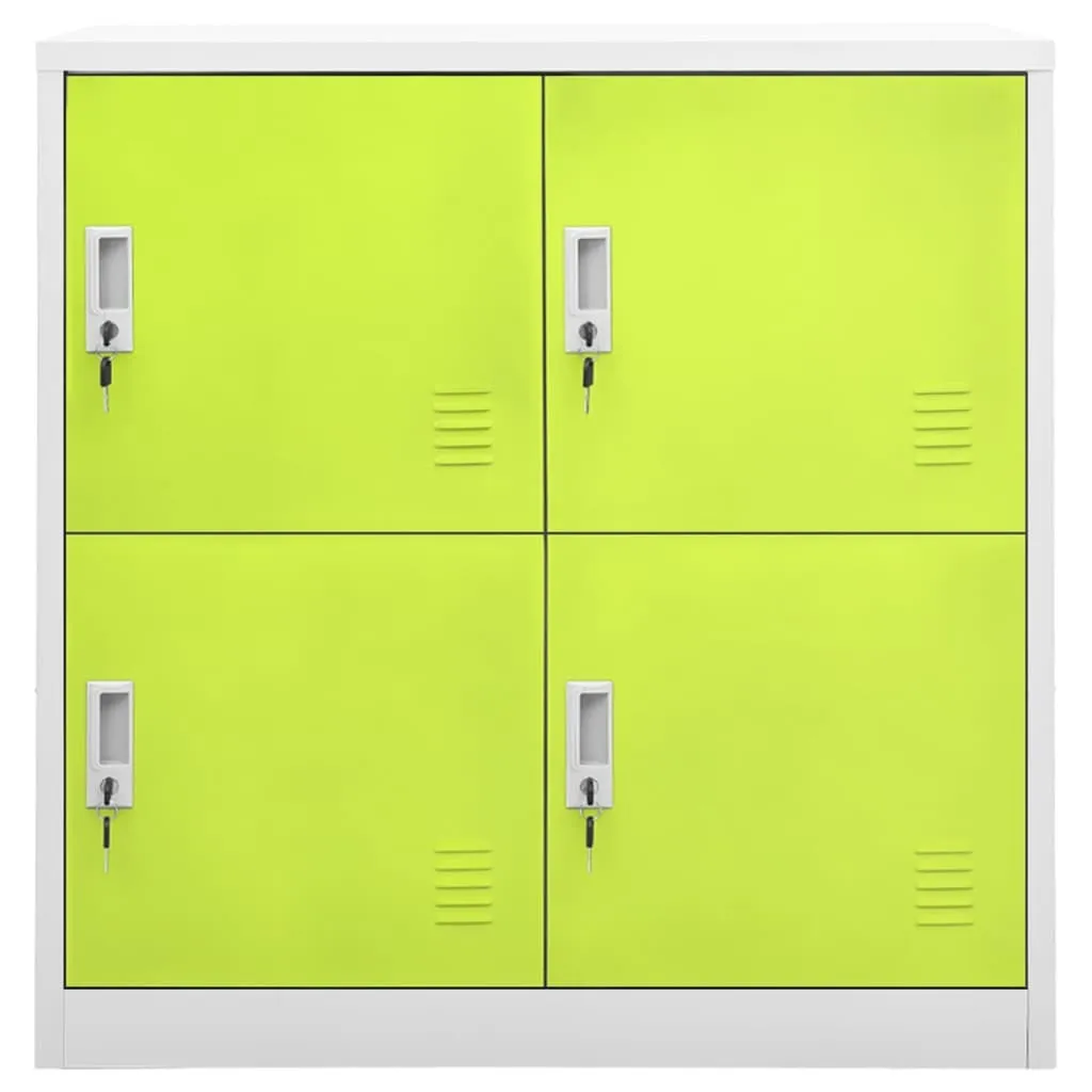 VidaXL Locker 6 Posti Acciaio Grigio Verde 90cm | Stoccaggio Sicuro