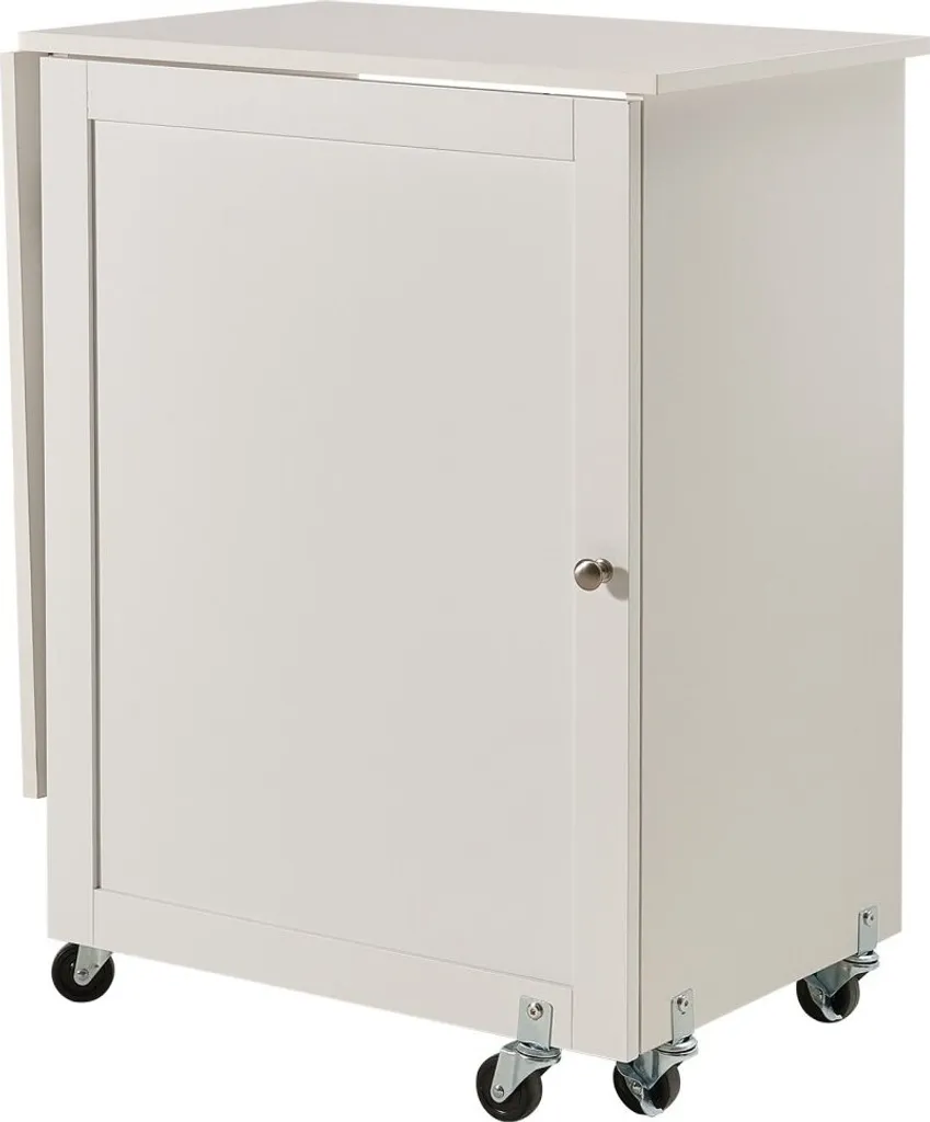 Table de couture blanche modulable sur roulettes avec rangements variés - 10