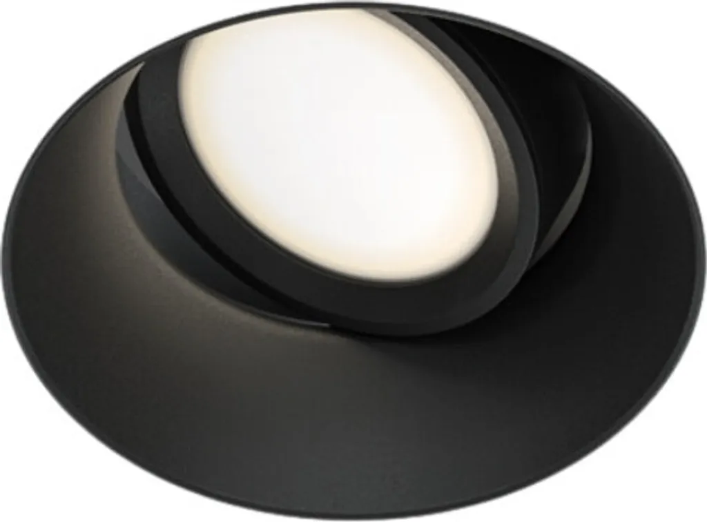 Apparecchio da incasso rotondo nero ad occhiello mobile 1xGU10 50W Dot Maytoni