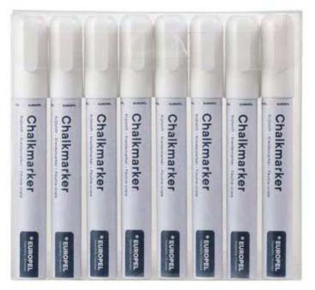 Quantore Kreidemarker Europel weiß, 8 Stk.