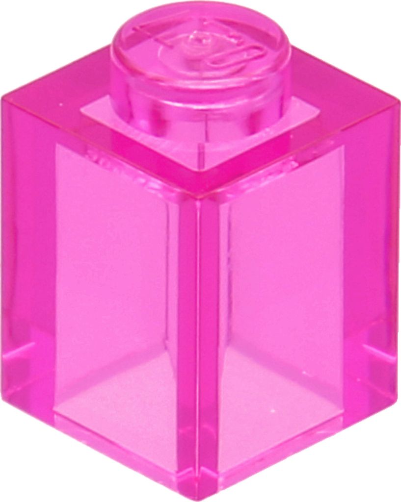 LEGO: 100x Stein 1x1 in 'Trans-Dark Pink'