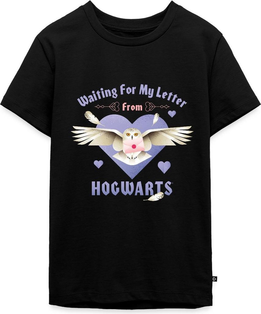 Spreadshirt Harry Potter Hedwig Spruch Brief Aus Hogwarts Teenager Premium T-Shirt, 158/164 (12 Jahre), Schwarz