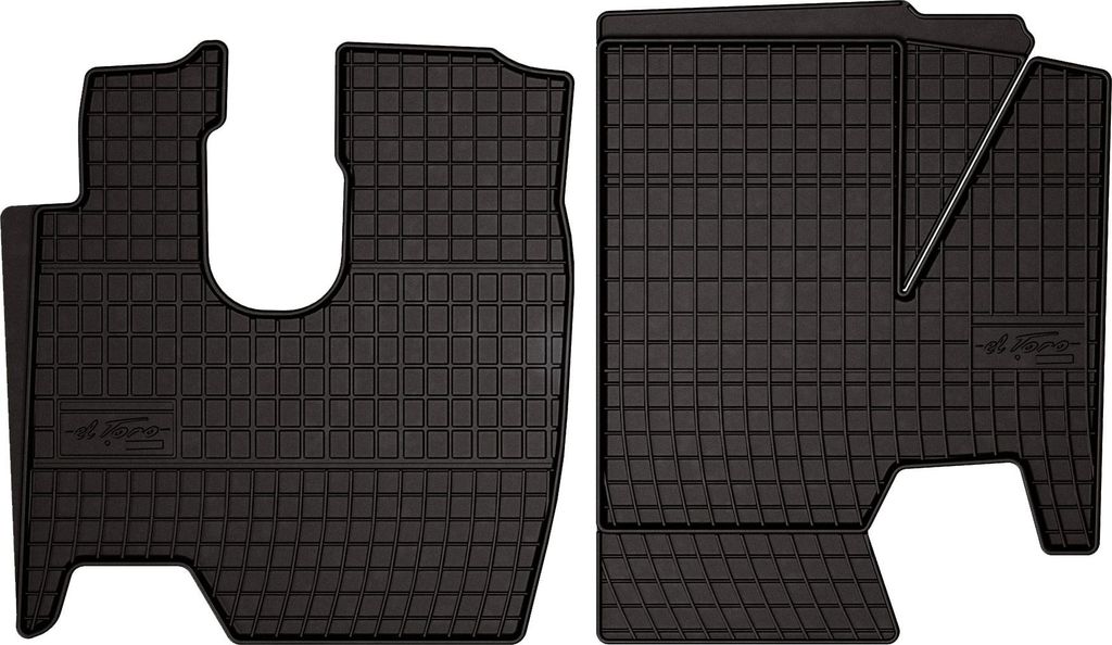 Gummifußmatten passend für Mercedes GLA X156 (Crossover, Bj. 2012-2018) – schwarz, passgenau, mit Befestigungen set 4 Stk. - Gummi-Automatten