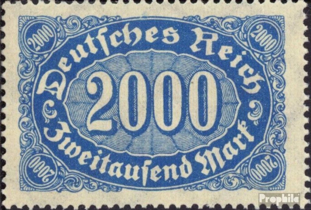 Briefmarken Deutsches Reich 1922 Mi 253b postfrisch Ziffern Ergänzungs-Werte