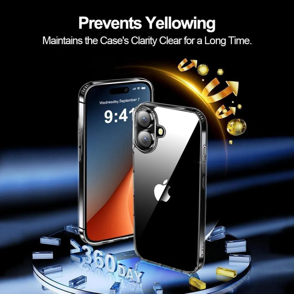 Pack Coque iPhone 16 Antichoc Transparente avec Verres Trempés Écran