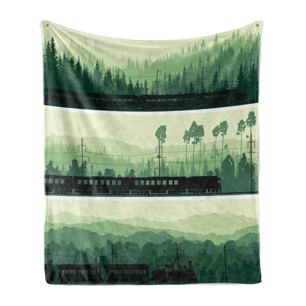 Coperta Morbida per Famiglia ABAKUHAUS 125x175 | Pile Verde Caldo