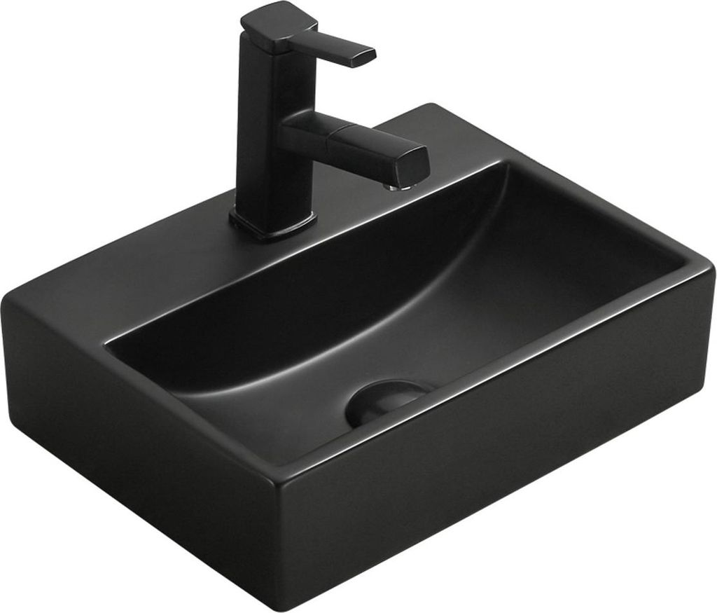 Mexen Mini lavabo da appoggio 40 x 30 cm, nero opaco - Immagine del prodotto 