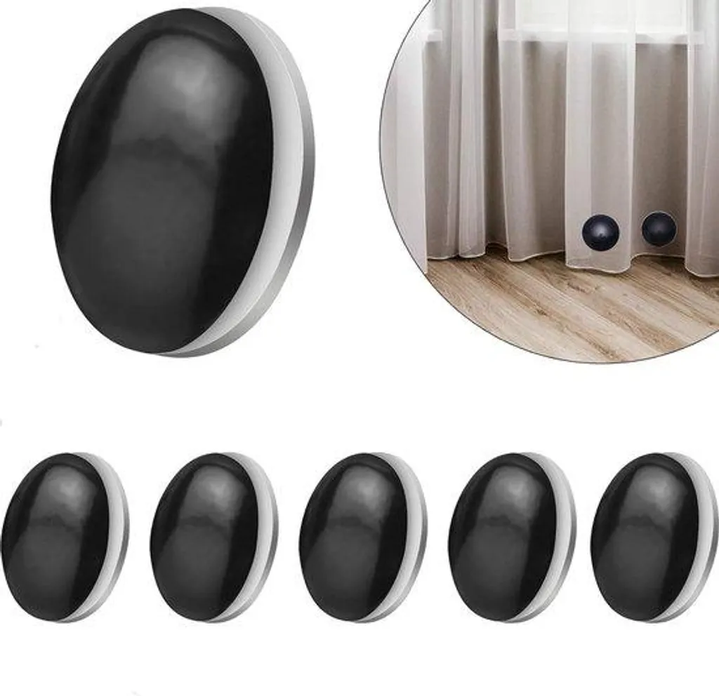 Rideau de douche magnétique noir renforcé - Lot de 10 poids aimantés