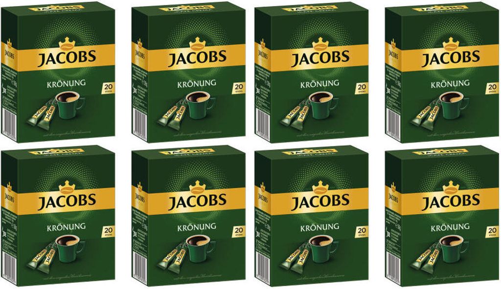 JACOBS Krönung löslicher Kaffee 8 x 20 Getränke Sticks Produktbild 8