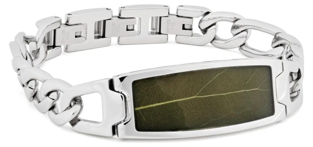 Bracelet homme anti-ternissement en bois et acier inoxydable Modulus
