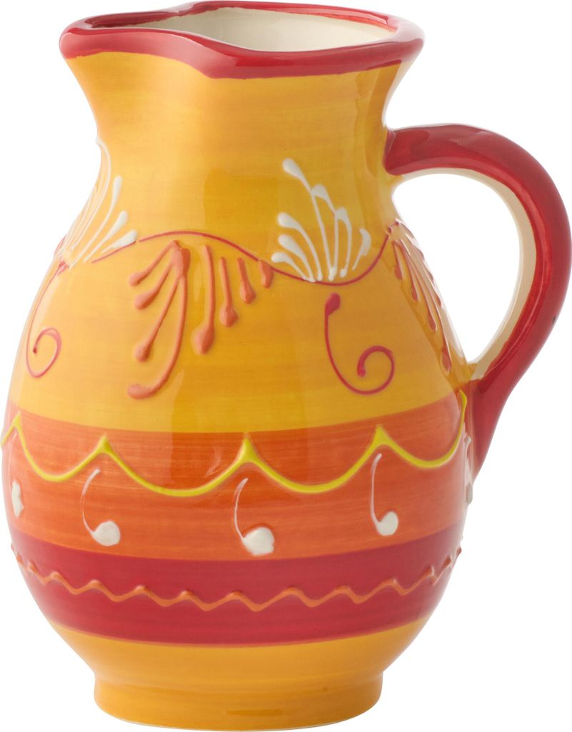 J-Line Krug Keramik Orange/Rot