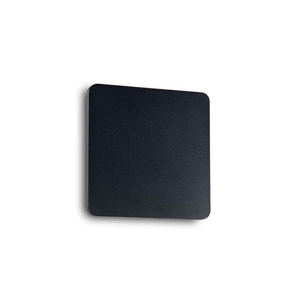 Applique LED Cover Carrée Petite Noir Ideal Lux 195766 - Éclairage Chic